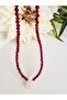 Moonstone Leaf Tip Natural Stone Necklace 43 cm - 2