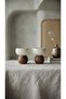 2-Piece Porcelain Bowl with Wooden Legs, Persimmon Bowl & Turkish Delight Presentation Stand