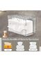 GREBIRD Under Cabinet Tissue Box Holder, Wall Mounted Tissue Roll Storage Rack, Clear Acrylic Paper - 7
