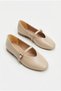 20-862 Round Toe Buckle Detailed Stylish Home Work Office Comfortable Daily Shoes Women's Ballerinas