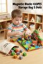 100 Pcs Abs Magnetic Building Blocks Set Stem Learning Strong Magnet Storage Bag Dolls