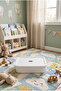 White Lid Medium Size 9 Liters 40X30X10 cm Polypropylene Plastic Organizer - Toy Box and Storage Basket - 5