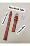 12 mm Compatible Watch Band - Tan Color Plain Model - Rose Color Buckle, (Second Item in the Cart Is 100 Tl.) - 7