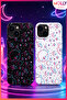 Black Zero Gravity Patterned Velvet Inside Silicone Case for iPhone 15 - 2