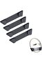 4 Pack Self Adhesive Pot Lid Organizer Rack, No Drill Wall Mount Cookware Holder for Pot Lids, Pans