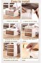 4-Tier Plastic Storage Boxes,Folding Storage Boxes with Magnetic Doors&Wheels,for Home Living - 6