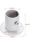 Flange Rod Holder 4Pcs Wardrobe Rail Deep Socket Heavy Duty Curtain Closet Rods Pole End Supp - 7