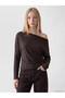 Esvab • Modern & Distinctive Wide Roba Collar Modal Blend Blouse