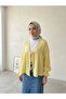 Short Kimono with Tie Front - Yellow