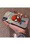 iPhone XS Max Compatible Spider Man Patterned Silicone Edge Hard Back Case Couple Phone Case - 2