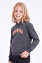 Girl's Printed Kangaroo Pocket Long Sleeve Hooded Sweatshirt - 3
