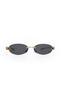 Soren 48 Ekartman Oval Frameless Gold Metal Women's Sunglasses Design Uv400 Protected - 5