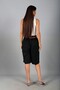 Women's Elastic Waist Pocketed Knee Length Bermuda Italian Cotton Shorts - 4