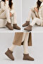 Women's Suede Fur Lined Short Boots Daily Comfortable Warm Soled Winter Shoes - 3