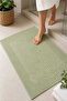 100% Cotton 50X75 2-Piece Striped Plum - Green Foot Towel, Foot Mat, Mat Set, Bathroom Mat - 3
