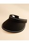 Women Black Plain Visor Cap