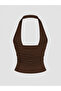 Women's Halter Neck Draped Stylish Crop Blouse - 2