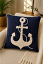Digital Printed Decorative Throw Pillow Cover 43X43 cm – Modern Patterned Linen Texture
