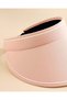 Women Pink Plain Visor Cap - 3