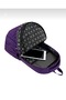 5-Compartment Luxury Crinkle Fabric High School and Middle School Backpack + Monkey Keychain Gift for Women, Men, and Children - 8