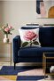 Pink Rose Patterned Decorative Throw Pillow Cover – Floral Motif Living Room and Sofa Cushion Cover Modern Home Decor - 2