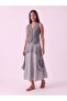 Women's Gray V-Neck 4-Button 100% Cotton Vest - 8