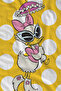 Yellow and White Striped Cute Animal Patterned 70X150 Beach Towel - Digital Printed Bath Towel - 2