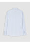 Ozmarka New Season Navy Blue Regular Fit Striped Men's Shirt - 7
