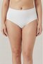 Pack of 10 White Women's High Waist Cotton Gathering Panties Plus Size Ribbed Panties - with Sleep Band Gift - 2