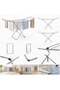 Stainless Steel Foldable Clothes Drying Rack, Multi-Level Winged Laundry Stand - 3
