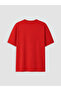 Lcw Modest Red Crew Neck Embroidered 100% Cotton Women's T-Shirt - 7