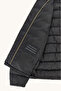 Men's Cotton Regular Fit Quilted Hooded Zippered Black Jacket - 6