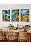 Oil Painting Lookalike Town 3 Piece Wooden Framed Painting Act