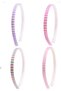 Headbands 4pc 13x14x1cm sequined non-slip women's.