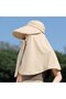 Sun hat khaki 56-58cm multi-functional neck protector summer. - 4
