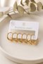 Set of 3 Gold Color Stainless Steel Hoop Earrings - Non-Tarnish Plain Minimal Earrings