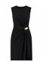 Black Beli Gold Buckle Long Dress - 2Y8191 - 2