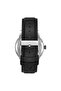 Men's Stainless Steel Watch, Black Leather Band | Trn1234 - 5