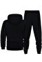 Unisex 2H Printed Oversize Hooded Tracksuit Set Loose Fit - 2