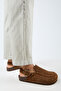 Alba Women's Leather Laceless Tan Sabo Slippers - 4