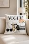 Fashionable Themed Black and White Decorative Throw Pillow Cover Stylish and Modern Design (Double Sided) - 3