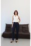 Women's Ri̇nse High Waist Straight Leg Cut-Out Detailed Belted Jean Trousers - 2