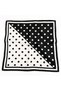 Azure Signature Women's Polka Dot Satin Scarf with Gold Brooch Detail, Multi-Purpose Neck and Waist Bandana and Bag Accessory 70X70 - 5