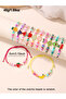 Pack of 12 - Multi-Color Fruit Charm Beaded Bracelets - 4