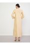 Yellow Embroidered Yoke Jalabiya with Side Slit - 5