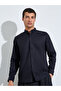 Black Solid Textured Regular Fit Shirt - 3