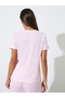 Pink Graphic Print Short Sleeves Regular Fit T-Shirt - 5