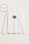 Women's Long Sleeve T-Shirt with Camera Print in White – Stretchy Fabric, Comfortable Fit, Crew Neck