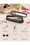 Transparent makeup brush storage bag black leather portable. - 3