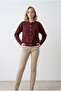 Crew Neck Gold Button Detailed Basic Women's Knitwear Cardigan - 2